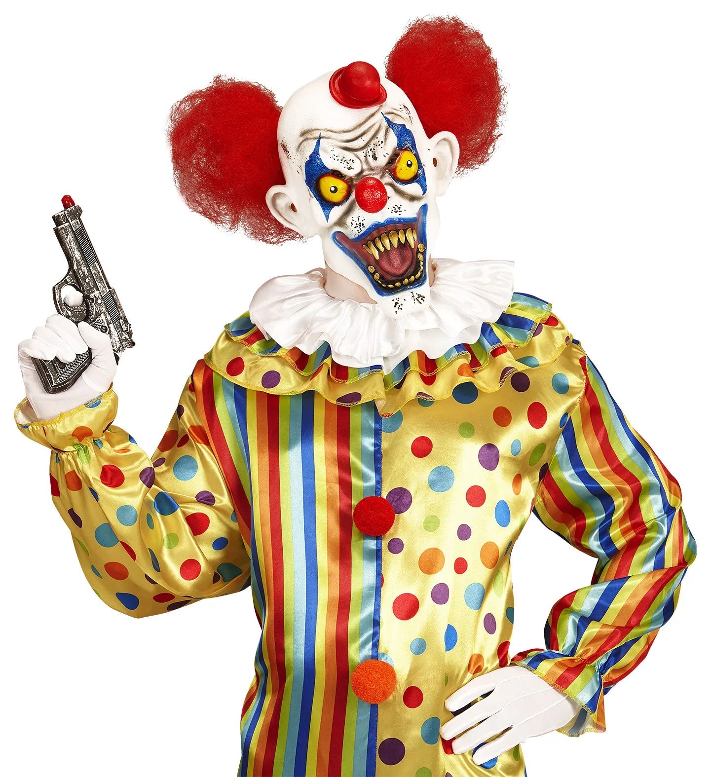 Máscara de Payaso Demoníaco con Pelo Payasos Asesinos Widmann